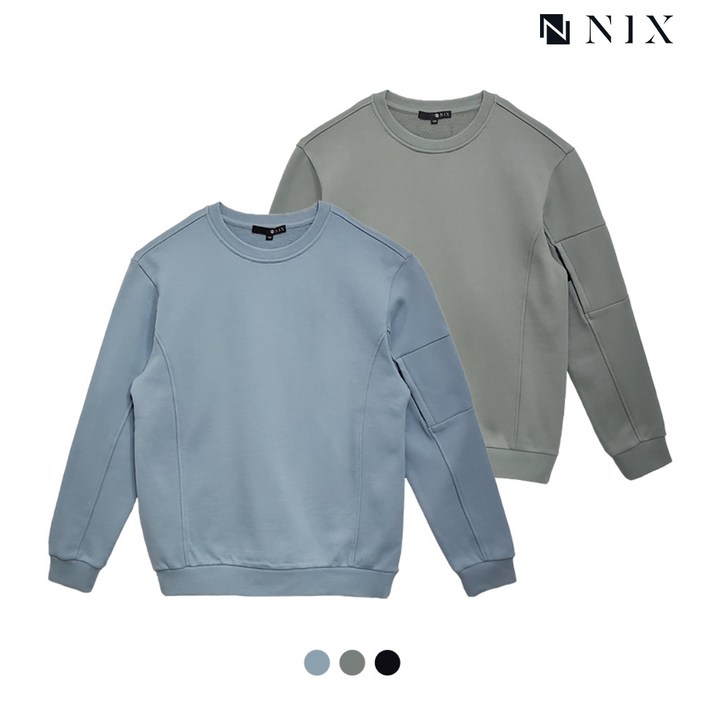 NIX남 절개 소매 지퍼 워싱 맨투맨FNQSCTM152P NIX남 절개 소매 지퍼 워싱 맨투맨FNQSCTM152P