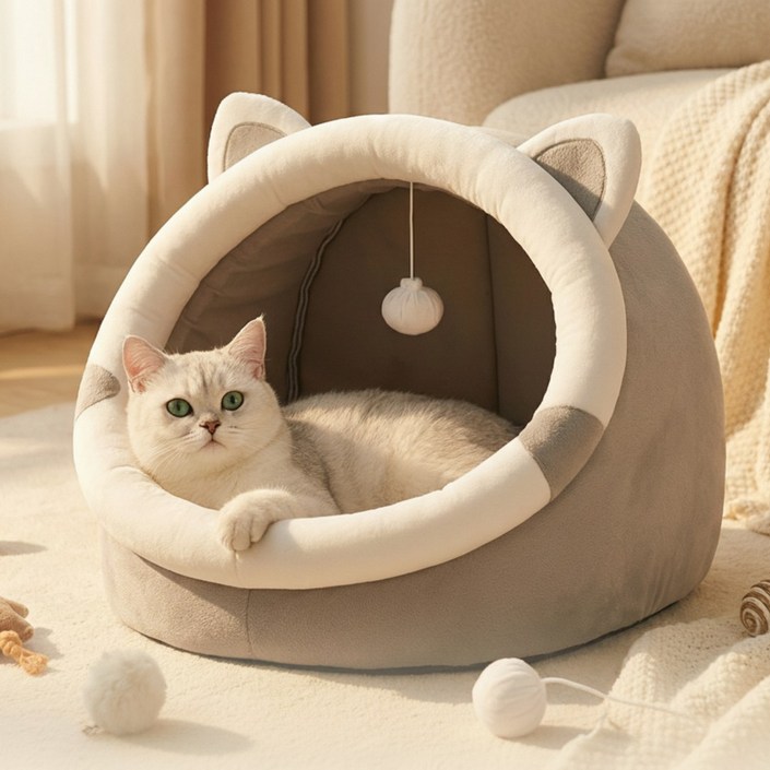 캣박스 반려동물 고양이 쿠션 숨숨집 침대 수면 쿠션