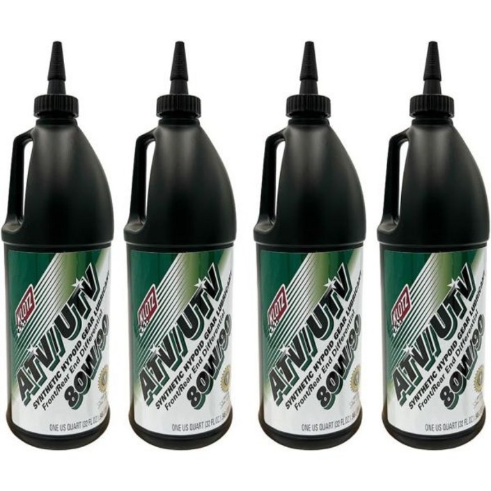 클로츠 ATV UTV SXS 80W90 전후 차동기어 유체 합성 오일 윤활제 – 32온스  사이드 바이 변속기 보호제 부식 방지제 마모 방지