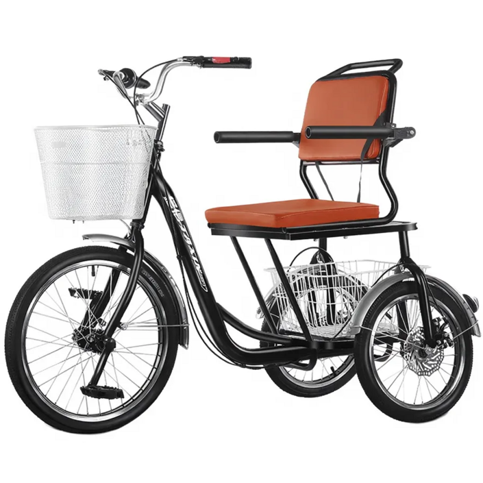 티레보 편안한 좌석 성인 세발자전거 안전바 포함 3륜 3발 삼륜 어른 효도