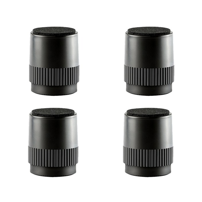 케이홈 가구 다리 높이 조절 발 받침 원형 60x75mm 4개입, 블랙 원형 60x75, 4개