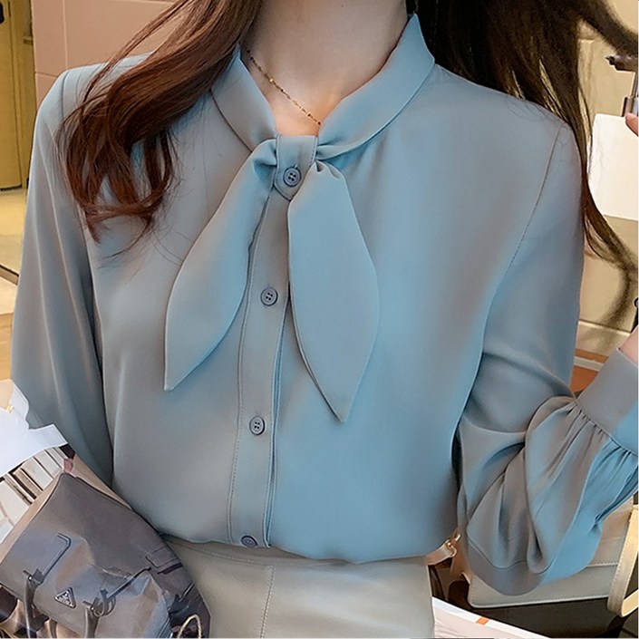 마가릿 리본 스카프 긴팔블라우스2color 데일리 데이트룩 하객룩 오피스룩