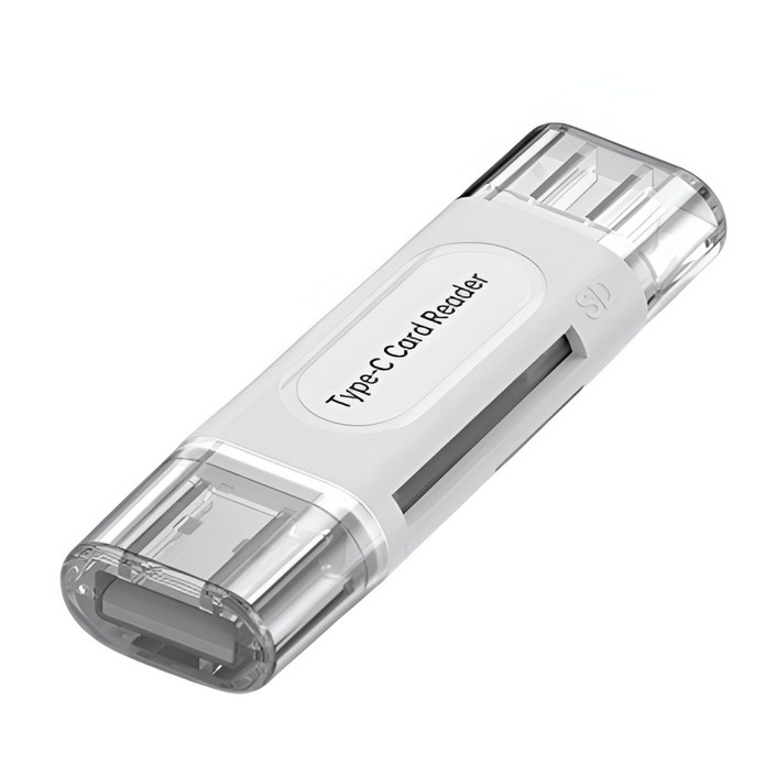 홈앤스테이 USB3.0 C타입 초고속 SD카드리더기, 화이트