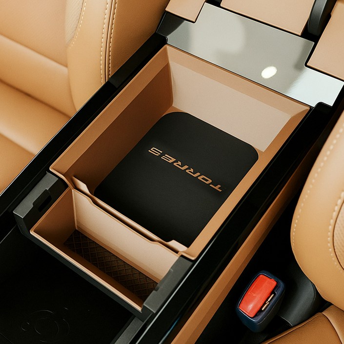 핏콘 토레스 콘솔 트레이 박스 차량용 수납함, 5 블랙브라운