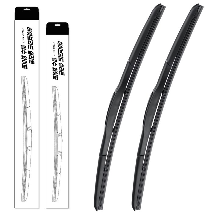 아이엠듀 자동차 하이브리드 발수 코팅 실리콘 와이퍼 2p