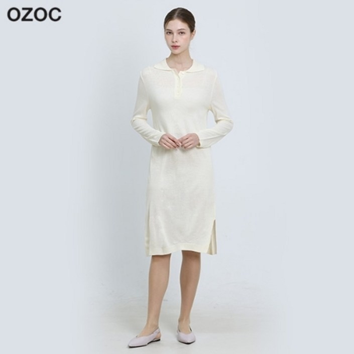 오조크 오조크(OZOC)  카라 박시 니트 원피스 (택가격: 84000원)