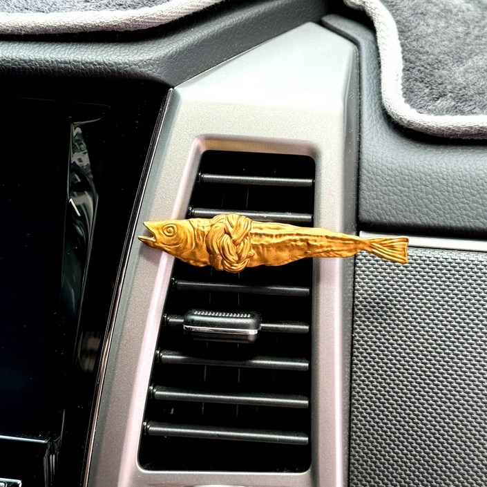 액막이 명태 북어 자석 차량 차량용 현관 인테리어 선물, 1개, 골드