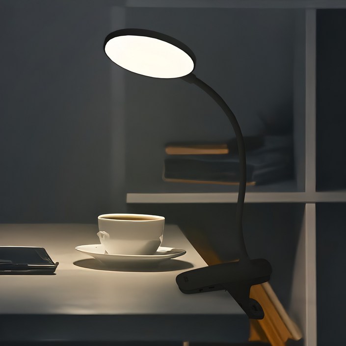 레토 클립형 무선 LED 스탠드 LLSC10, 블랙