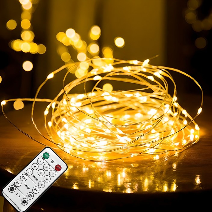 홈데코 LED USB 감성조명 와이어 전구 100구  리모콘, 전구색, 10m, 1개