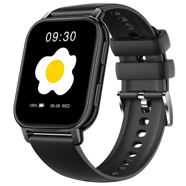 WAPIK 통화가능 블루투스 스마트워치 P5S 1.85인치 22mm, 블랙, 4.7cm, GPS 블루투스