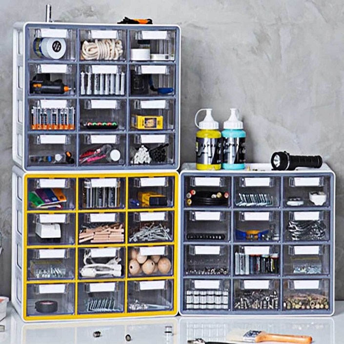 저장 멀티박스 깔끔한 수납 12단 보관 투명 클리어 정돈 정리 시스템 79784PC 1(pc)