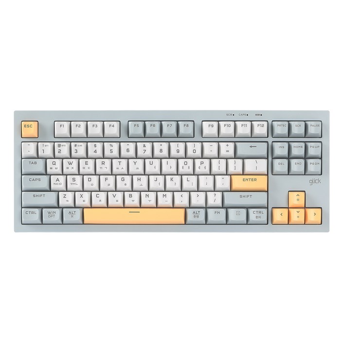 지클릭커 오피스프로 WK50 사일런스 M RGB 무소음 방수 무선 블루투스 키보드 87, Navy Blue RC1, WK5087, 제조사축