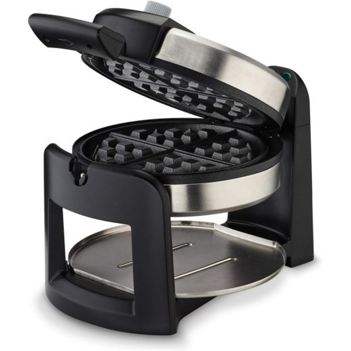 미국배송 쿠진아트 CUISINART WAF F30 라운드 플립 벨기에 와플 메이커, 블랙 실버, 두께 1인치 미국배송 쿠진아트 CUISINART WAF F30 라운드 플립 벨기에 와플 메이커, 블랙 실버, 두께 1인치