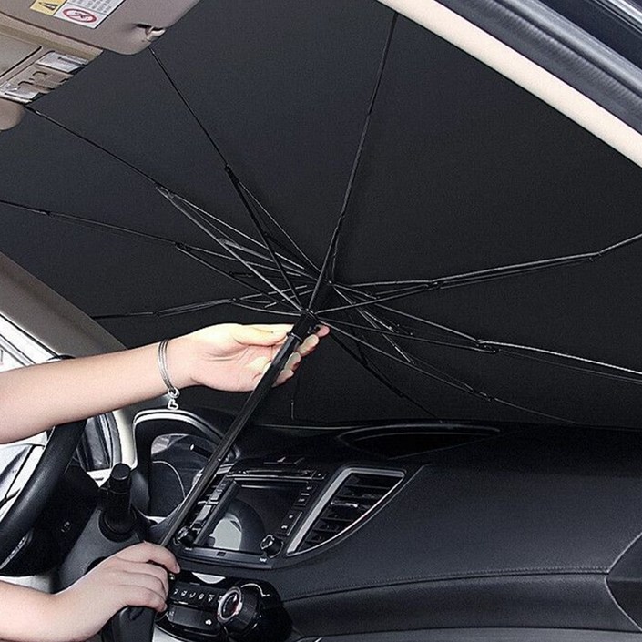 재우다 차량용 햇빛가리개 자동차 운전석 차 썬블록우산 우산형, 1개