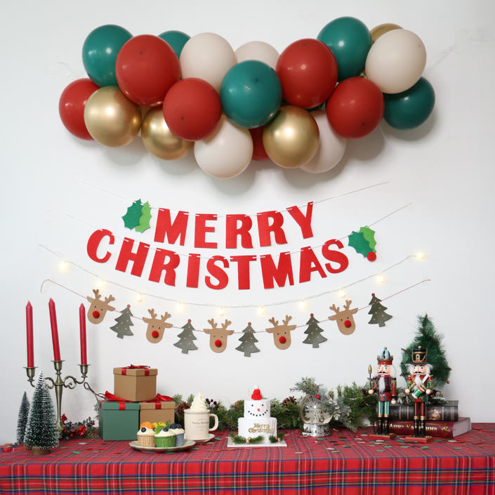 파티레시피 크리스마스 가랜드 호일풍선 세트