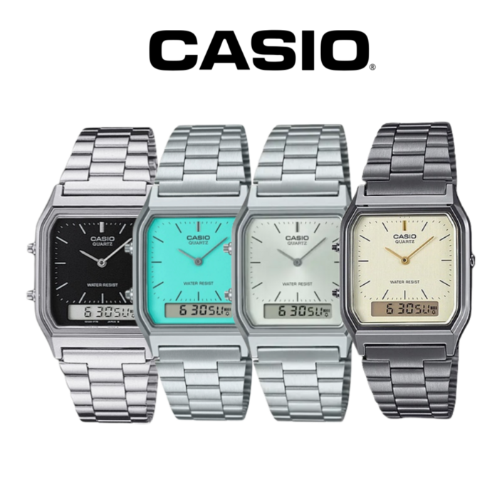 CASIO 카시오 AQ230A7A 클래식 손목시계 실버