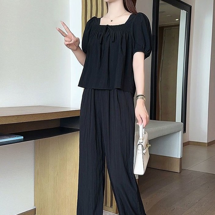 썸머 프릴 루즈핏 투피스 세트 (3color) 하객룩 데이트룩 바캉스룩