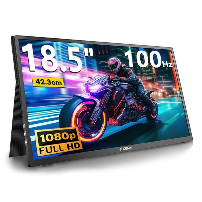 BSCONN 베쓰콘 18.5인치 FHD HDR 초슬림 IPS 휴대용 DEX 포터블 모니터