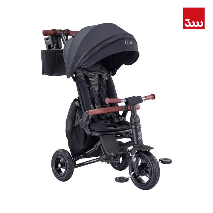 25년형 삼천리 펠리즈 접이식 세발자전거 폴딩 프리미엄, 블랙, 1개