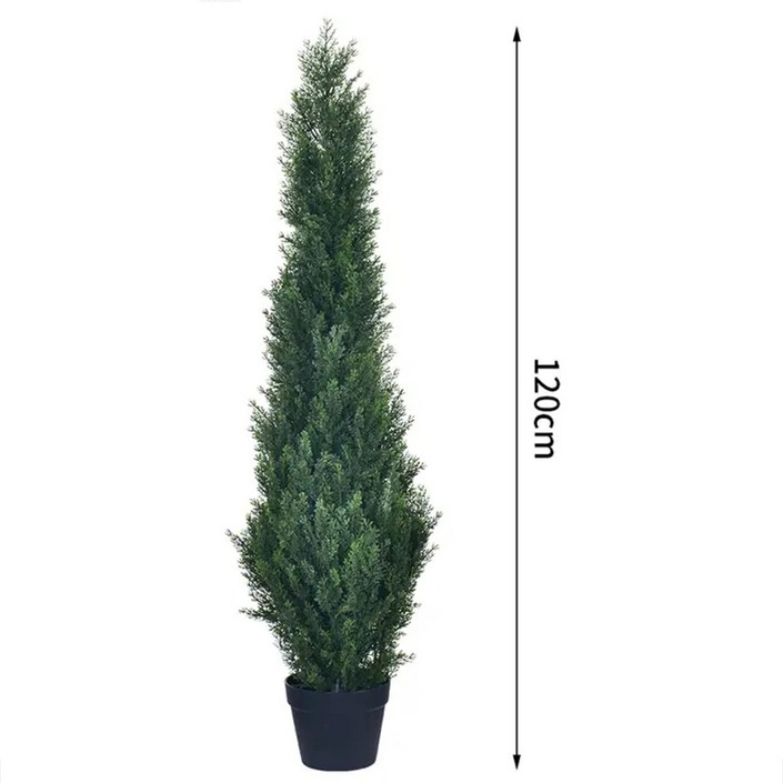 Inrain-4021  조화 나무  크리스마스 트리  유랍측백 식물장식 인조 조경 인테리어 + 블랙  화분