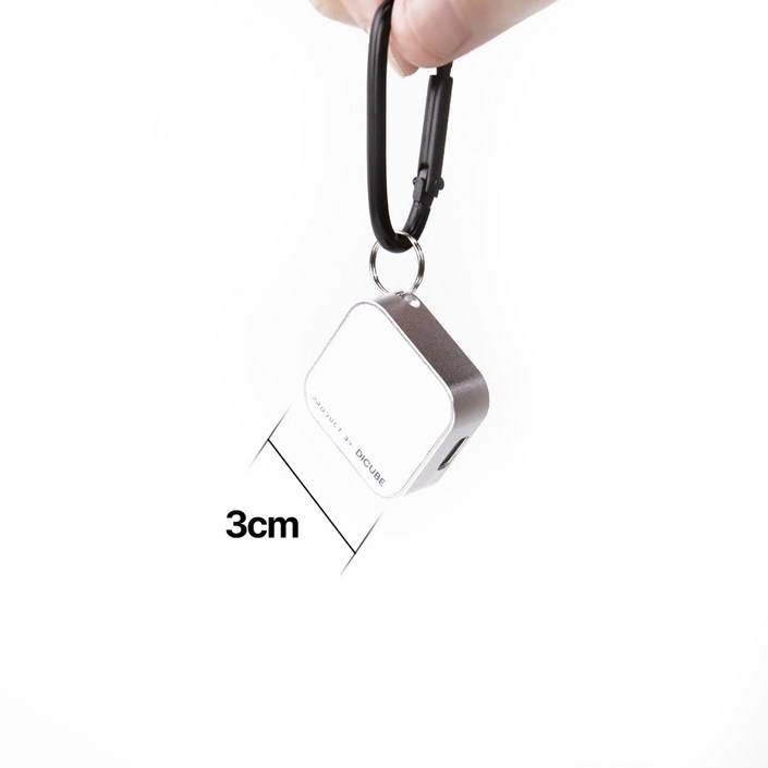 워치큐브 애플워치 충전기 8,9 Se2지원 3cm 초슬림 휴대용 + ㄷ형 C타입젠더 +캐리비너