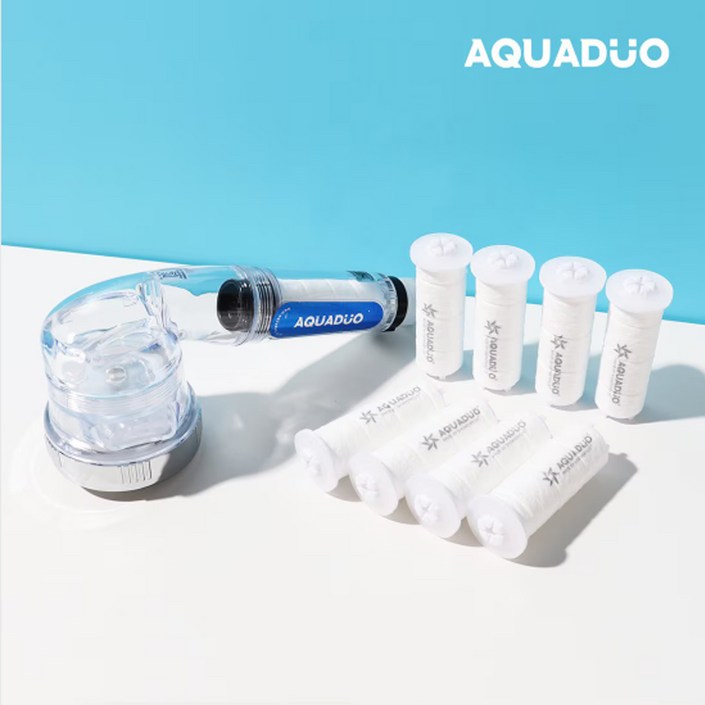 샤워플러스 SF1000 싱크대 핸디형 정수필터헤드 일반형 연수기 클리어 녹물제거필터 8p