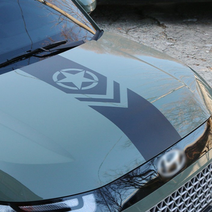 디디앤카 캐스퍼 데칼 본넷 별 라인 스티커 악세사리 호환, 03.화이트 유광, 1개