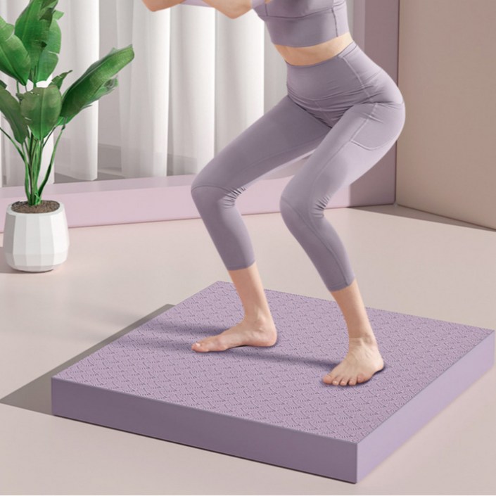 제이엠클럽 밸런스 패드 쿠션 홈 요가 매트 40 x 40, 퍼플