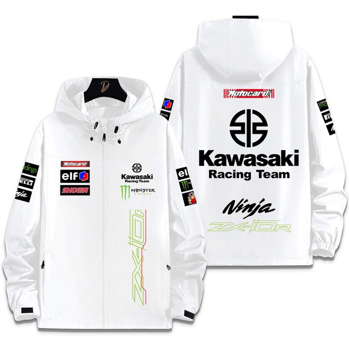 후드재킷 남여공용 바람막이 가와사키 오토바이 레이싱재킷