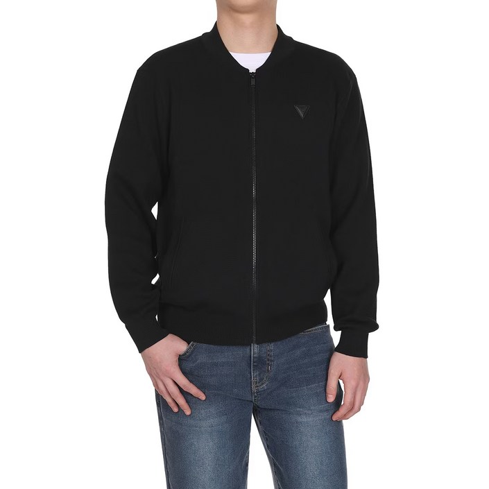 게스 성인용 남성용 슬림핏 가디건 니트 집업 AX33