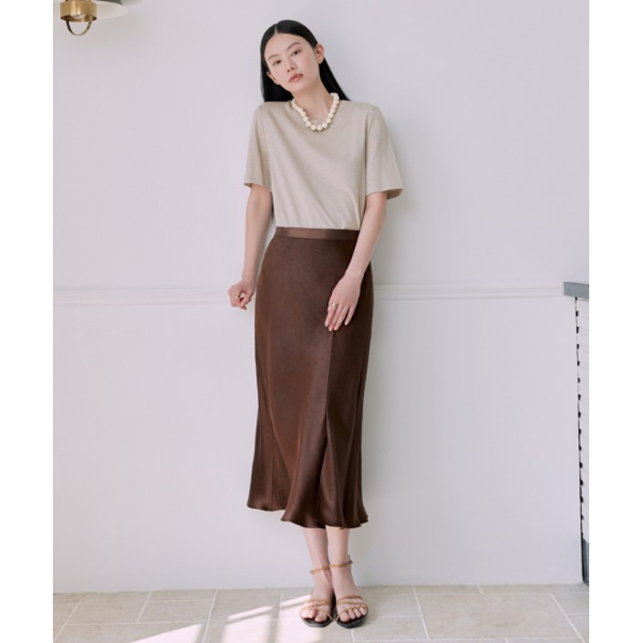 더엣지 THEATG 아세테이트 슬릿 스커트 2054483223 422702