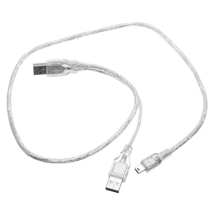 신상 의 내구성 듀얼 USB 20 A 남성 미니 B 5 핀 데이터 케이블 25 HDD 하드 드라이브