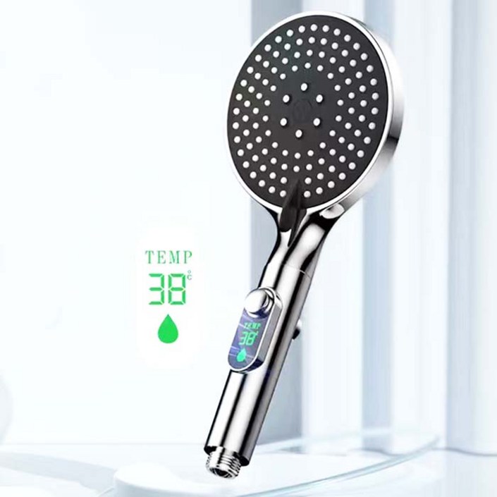 샤와 고압 온오프 샤워기헤드, 그레이, 1개