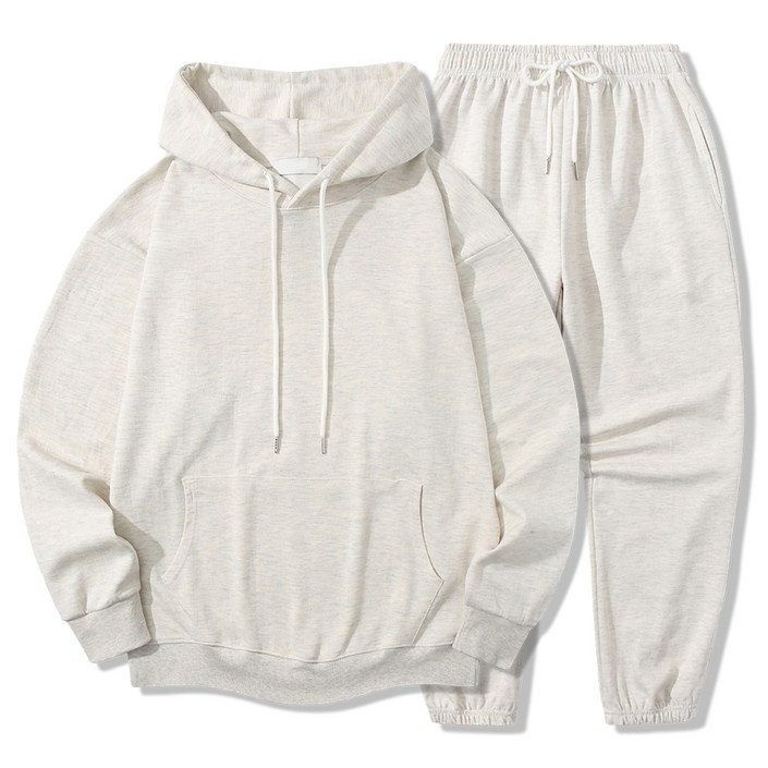 일루소 남녀공용 소프트 특양면 후드 티셔츠  밑밴딩 바지 트레이닝복 세트