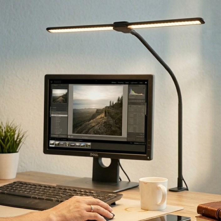 Leesheer 접이식 클립형 공부용LED 스탠드 조명 독서용 책상등