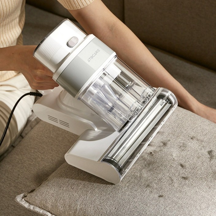 로켓 아토케어 듀얼스톰 AI 침구청소기 99.9 UVLED 살균 열풍건조 집진드기박멸 침대청소기