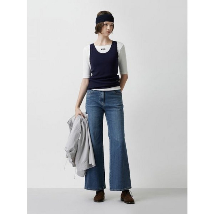 ZOOC 세미와이드 부츠컷 데님 팬츠 BLZ254PSA407