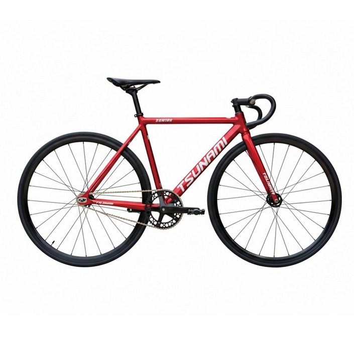 쓰나미 픽시 SNM100 앞뒤브레이크 기본장착 중학생 입문용 완차 7.5kg 국내조립출고, 1개, 52cm, 레드화이트