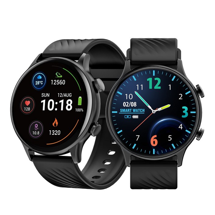 Seefer 통화가능 스포츠스마트워치  원형화면 방수 운동시계  심박수 혈중산소 100종이상 스포츠모드 활동량 메시지알림 블루투스  남녀공용 실리콘밴드 러닝등산용