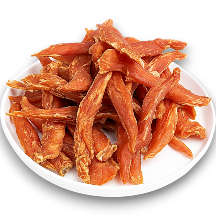 국내산 강아지 수제 간식 닭가슴살 100g  750g 대용량 반려동물 치석제거 육포 개맛도리, 750g, 3개