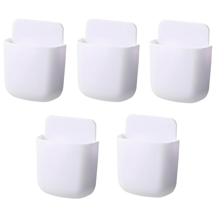 이지적공간 다용도 리모컨 거치대, 5개, 화이트