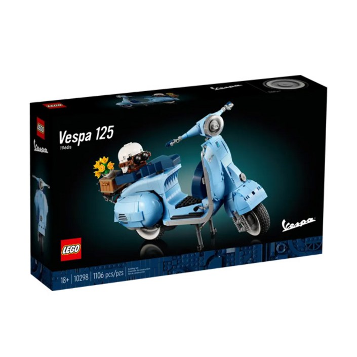 레고 아이콘 10298 베스파 125 1107pcs 블록 키덜트 성인 장난감 선물