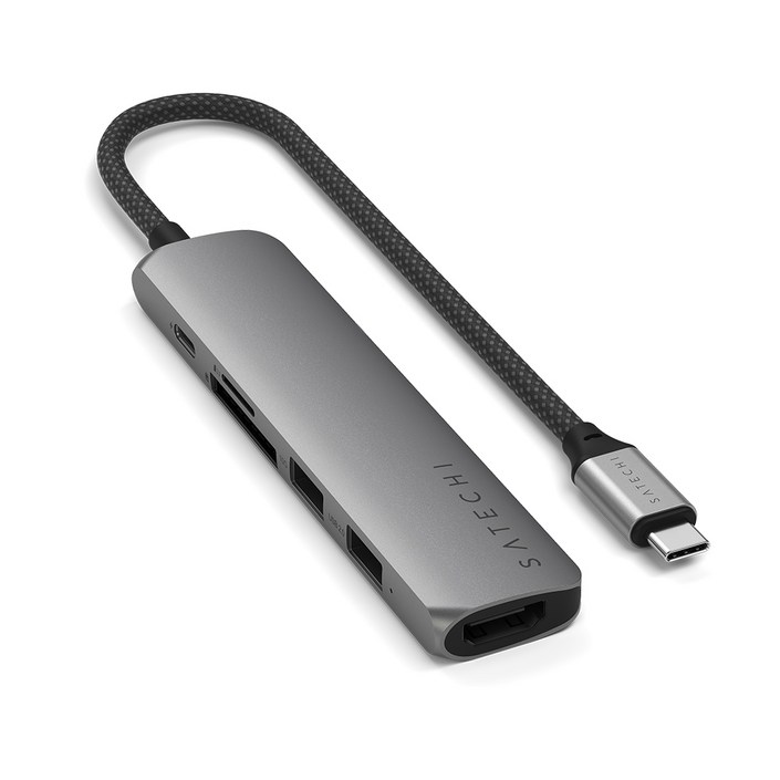 사테치 C타입 6in1 알루미늄 초슬림 멀티 허브 10Gbps