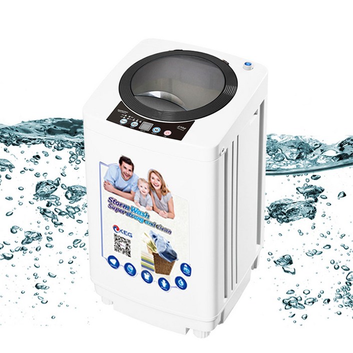 대웅모닝컴 6단계 물높이조절 컴팩트 미니 세탁기