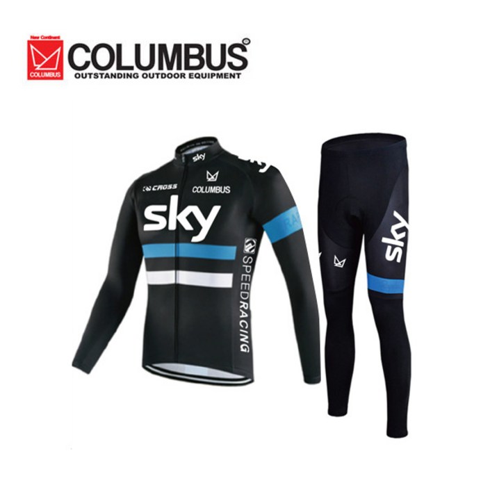 콜럼버스 SKY CYCLING TEAMS 긴팔 사이클복 상하의세트