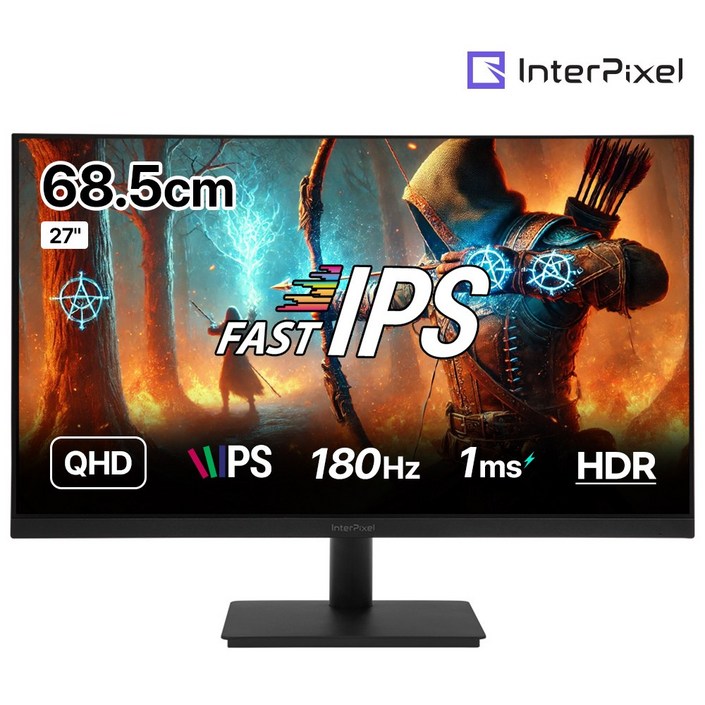 인터픽셀 IPQ2746 QHD FAST IPS 180Hz 플리커프리 게이밍 모니터, 68.5cm, IPQ2746(무결점)