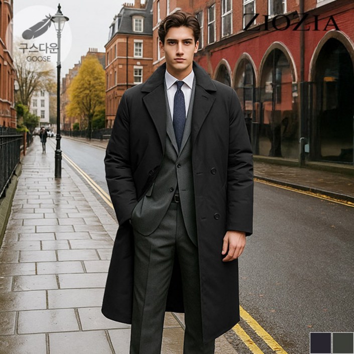 지오지아 구스다운 패딩 더블 코트  AEC4FP1106