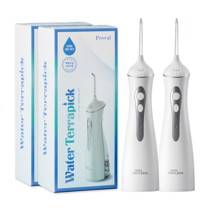 워터테라픽 구강세정기, 워터테라픽 2개 특별 추가할인 적용, 화이트