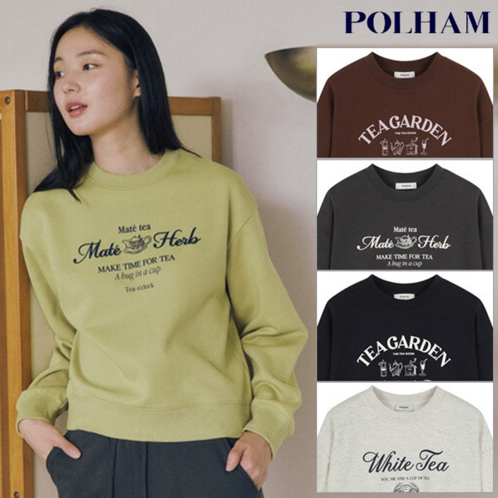 백화점정품 25년NEW 폴햄 POLHAM 여성 플리스 그래픽 맨투맨 PHF4TR2020