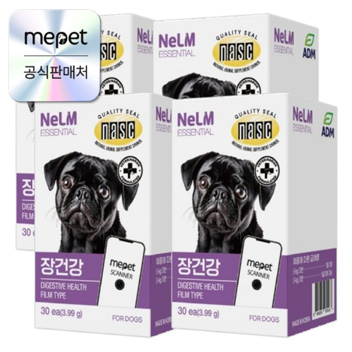 미펫 낼름 장건강 에센셜 필름형 영양제 120매 강아지 유산균 소화개선